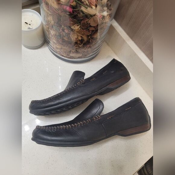 FRYE Mens Leather Loafers Lewis Venetian Size 10 - Picture 12 of 15